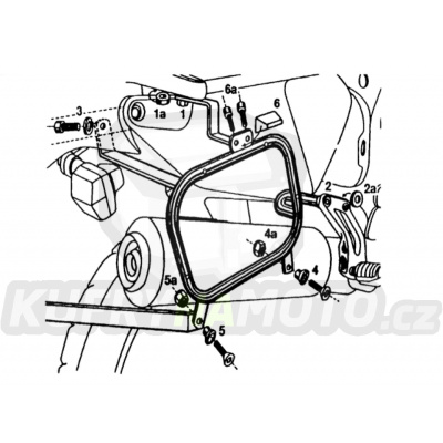 Nosič držák bočních kufrů Fehling Honda XRV 750 Africa Twin (RD07) 1996 – 2003 Fehling 6992 ST HO - FKM289