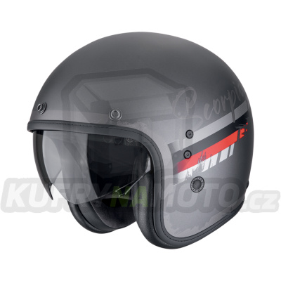 Moto přilba SCORPION BELFAST EVO ADONIS matná stříbrno/červená