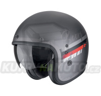 Moto přilba SCORPION BELFAST EVO ADONIS matná stříbrno/červená