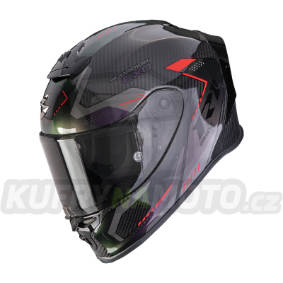 Moto přilba SCORPION EXO-R1 EVO CARBON AIR PROPEL černý chameleon
