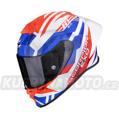 Moto přilba SCORPION EXO-R1 EVO II AIR VALERE bílo/červeno/modrá