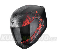 Moto přilba SCORPION EXO-391 WOLF matná černo/stříbrno/červená