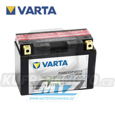 Baterie (akumulátor motocyklový) VARTA Powersports AGM - YT9B-BS (12V-8Ah)