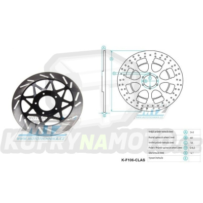 Kotouč brzdový - kulatý desing - Honda XR125L / 03-11 + NXR150 / 03-06
