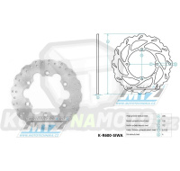 Kotouč brzdový pevný - zubatý desing - Husqvarna CR125 / 92-99+CR250 / 92-99 + TC410 / 99+TC610 / 99 + TE410 / 93-00+TE410E / 98-01 + TE610E / 98-99+TE610 / 92-99 + WR125 / 92-99+WRE125 / 95-99 + WR250 / 92-99+WR360 / 92-99