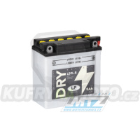 Baterie (akumulátor motocyklový) YB9-LB (12V-9Ah) - verze DRY (bez elektrolytu)