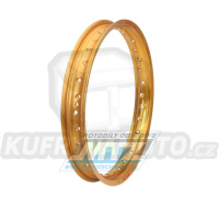 Ráfek motocyklový 2,15x18&quot; 32H (předvrtaný / 32otvorů) Excel Takasago - zlatý - Honda CR+CRF+XR