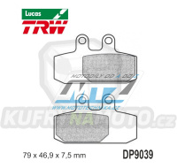 Destičky brzdové DP9039-LUSRM TRW Lucas MCB749SRM - směs Sinter Scooter