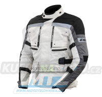 Bunda na motorku EIGHT Trekk Adventure Jacket - barva písková+černá - velikost L