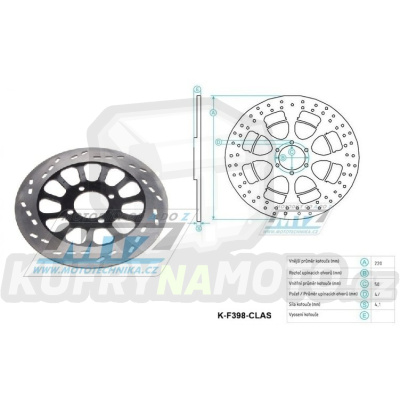 Kotouč brzdový - kulatý desing - Suzuki GN125 / 82-01 + GS125 / 83-94 + TU125X+TU125XT