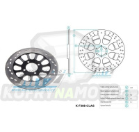 Kotouč brzdový - kulatý desing - Suzuki GN125 / 82-01 + GS125 / 83-94 + TU125X+TU125XT