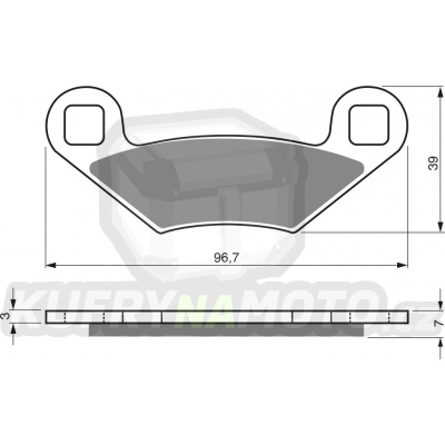 Zadní brzdové destičky Goldfren POLARIS RZR 570 2014-2020 směs AD - akce