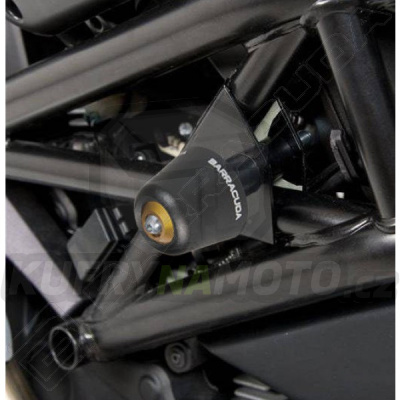 HLINÍKOVÉ NÁHRADNÍ HLAVY PADACÍCH PROTEKTORŮ - STŘÍBRNÁ pár Barracuda Ducati Monster S 2 R 800 všechny r.v.
