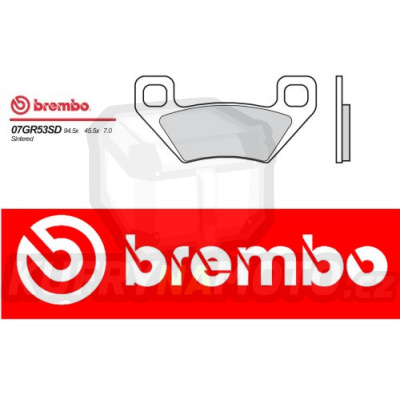 Brzdové destičky Brembo ARCTIC CAT 2x4/4x4 (FIS) 500 r.v. Od 05 -  SD směs Zadní