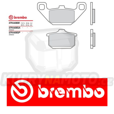 Brzdové destičky Brembo KAWASAKI GPZ 550 r.v. Od 84 -  Originál směs Zadní