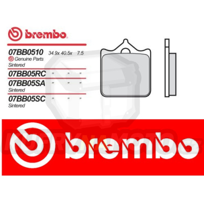 Brzdové destičky Brembo BMW G 450 SMR 450 r.v. Od 09 -  směs SA Přední