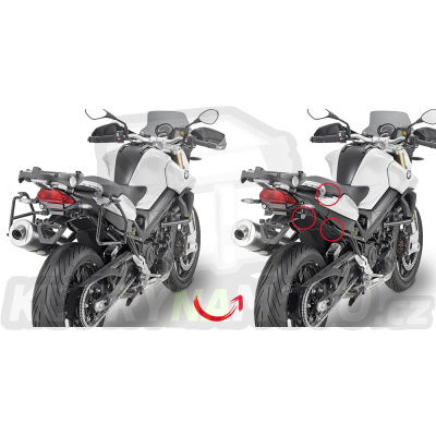 Montážní sada držák – nosič kufru bočních Givi BMW F 800 R 2015 – 2017 G775- PLR 5118