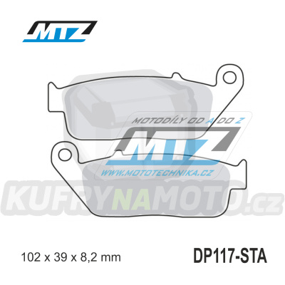 Destičky brzdové DP117-STA - směs Standard