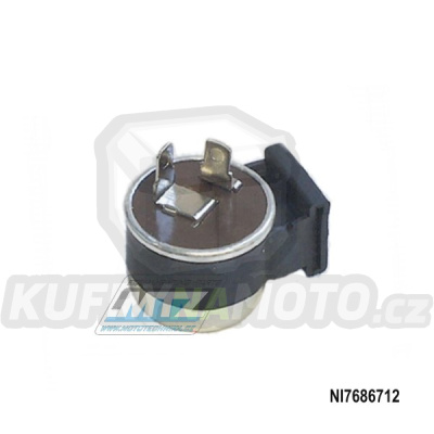 Relé blinkrů (přerušovač blinkrů) 2pólové / 12V - kulaté 2x15W