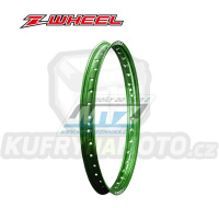 Ráfek motocyklový - rozměr 1,60x21" 36H (předvrtaný / 36 otvorů) ZETA Z-WHEEL W01-92414 - zelený (přední)