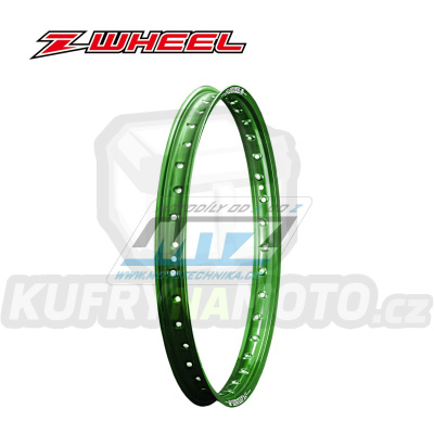 Ráfek motocyklový - rozměr 1,60x21&quot; 36H (předvrtaný / 36 otvorů) ZETA Z-WHEEL W01-92414 - zelený (přední)