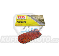 Řetěz RK 520 H (118čl) - netěsněný/ bezkroužkový (červený)