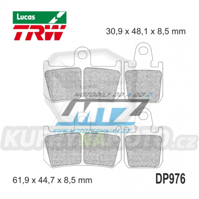 Destičky brzdové DP976-LUSV TRW Lucas MCB795SV - směs Sinter Racing Road