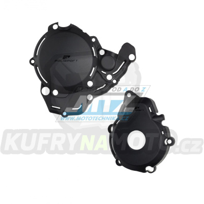 Kryt víka spojky+kryt vodní pumpy+kryt zapalování EXTREME - KTM 250EXCF+350EXCF / 24-25 +  Husqvarna FE250+FE350 / 24-25 + GasGas ECF250 + ECF350 / 24-25 - barva černá