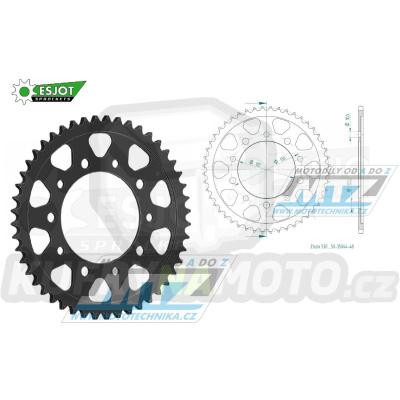 Rozeta ocelová (převodník) 1871-48zubů ESJOT 50-35044-48 - Yamaha YZFR6 / 99-02 + YZF-R6
