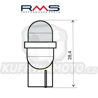 Žárovka RMS 246510565 Led 12V, T10 W2.1X9.5D bílá (2ks)