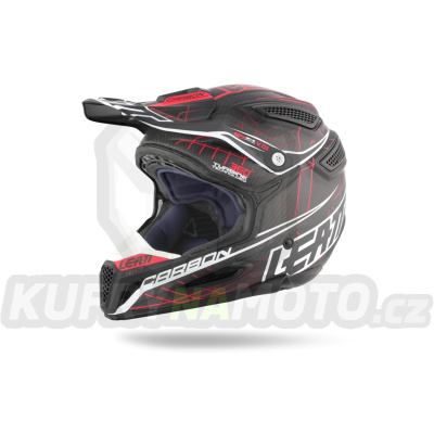 LEATT přilba CROSS GPX 6.5 V01 carbon velikost XL 61-62CM červená/šedá/bílá