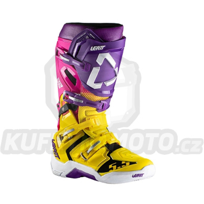 LEATT CROSS 5.5 FLEXLOCK BOOTS united BOTY BARVA ČERNÁ / RŮŽOVÁ / ŽLUTÁ VELIKOST 44,5-3021100104-akce