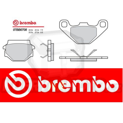 Brzdové destičky Brembo KTM SX 500 r.v. Od 92 - 93 TT směs Zadní