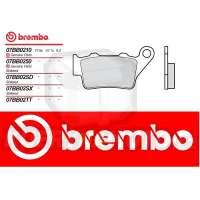 Brzdové destičky Brembo HUSABERG FC 470 r.v. Od 01 -  SD směs Zadní