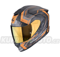 Moto přilba SCORPION EXO-1400 EVO II AIR LINART matná černo/oranžová