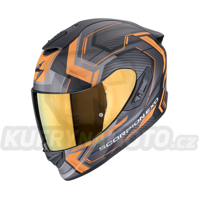 Moto přilba SCORPION EXO-1400 EVO II AIR LINART matná černo/oranžová