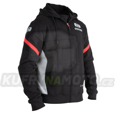 mikina RACING, OXFORD (černá/šedá/červená)