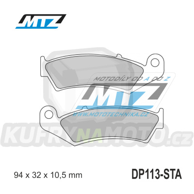 Destičky brzdové DP113-STA - směs Standard