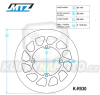 Kotouč brzdový MTZ Classic - KTM SX65 / 00-03