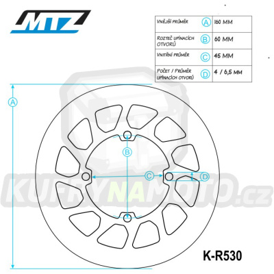 Kotouč brzdový MTZ Classic - KTM SX65 / 00-03