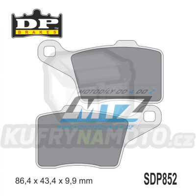 Destičky brzdové DP Brakes pro sněžné skútry - směs Premium Sinter H++