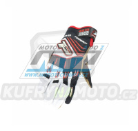 Rukavice motokros PROGRIP 4010/11 - bílo-černo-červené - velikost S