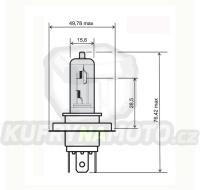 Žárovka RMS FLOSSER 246510181 modrá hs1 12V 35/35W