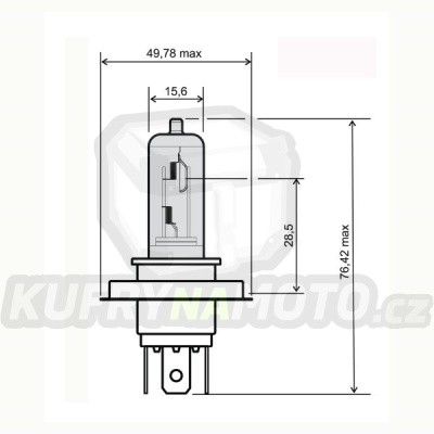 Žárovka RMS FLOSSER 246510181 modrá hs1 12V 35/35W