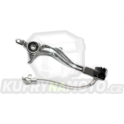 Brzdový pedál MOTION STUFF 83P-0961002 silver body, black steel fixed tip Steel Fixed Tip