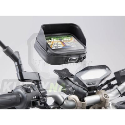 Držák úchyt GPS na řídítka a taška na GPS SW Motech Yamaha MT – 09 Tracer 850 2014 -  RN29 GPS.00.308.30201/B-BC.12949