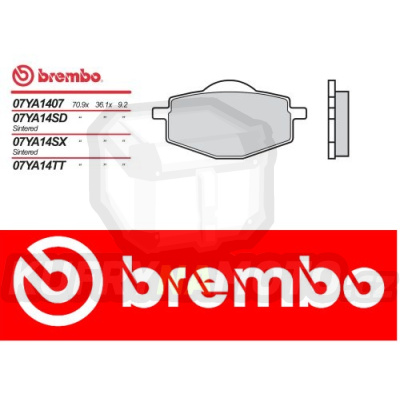 Brzdové destičky Brembo GILERA APACHE 125 r.v. Od 91 - 93 SD směs Zadní