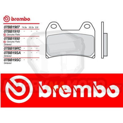 Brzdové destičky Brembo BMW F 800 S, R 800 r.v. Od 09 -  směs SA Přední