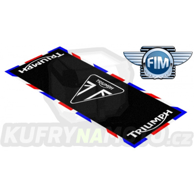 Koberec pod moto 80x250cm TRIUMPH černo/bílý 1301