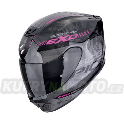 Moto přilba SCORPION EXO-391 AVA černo/růžová